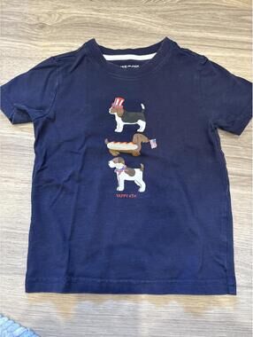 Janie and Jack Boys Navy Blue 4th of July Graphic T-Shirt